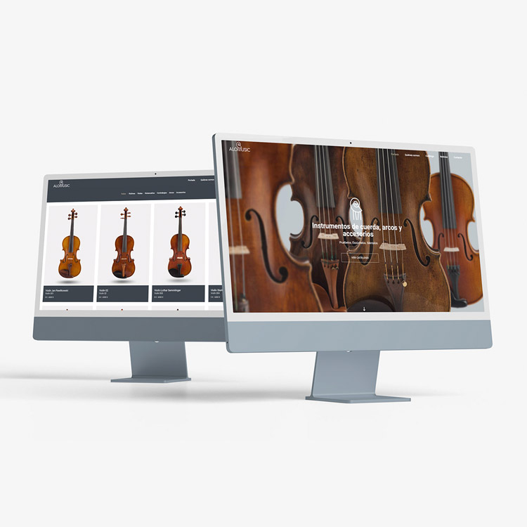 Diseño y programación para el proyecto de comunicación web realizado para Alomusic.