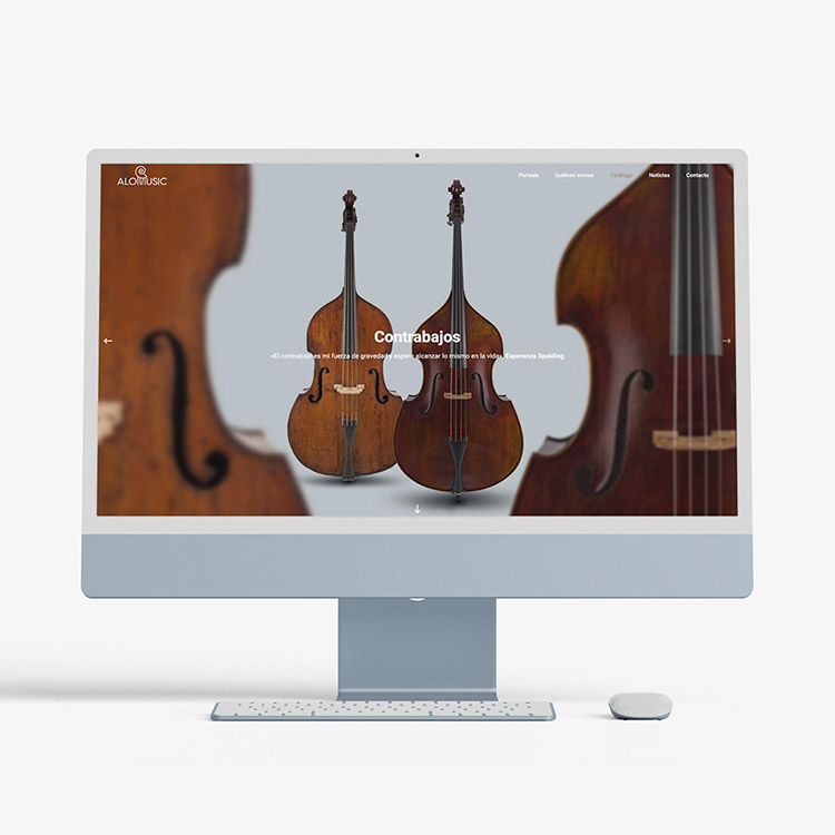 Diseño y programación para el proyecto de comunicación web realizado para Alomusic.