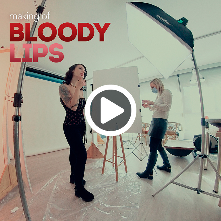 Making of 'Bloody Lips'. Clip extraído de la grabación realizada con una Insta360 One X