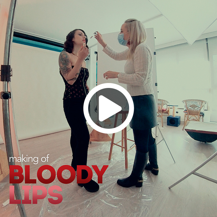 Making of 'Bloody Lips'. Clip extraído de la grabación realizada con una Insta360 One X.